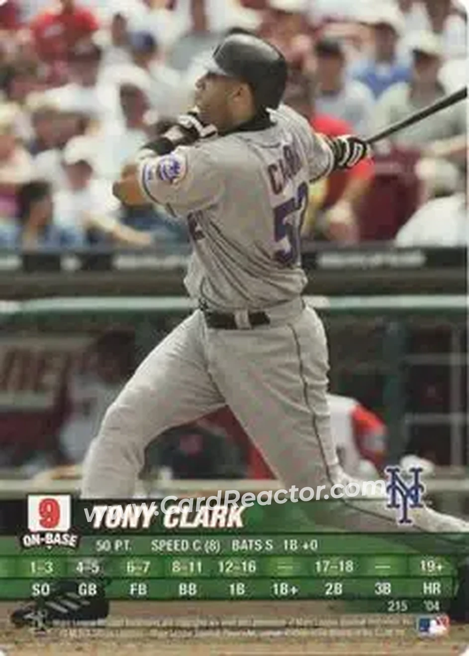 2004 MLB Showdown #215 - Tony Clark - New York Mets - Front 2004 MLB Showdown #215 - Tony Clark - New York Mets - Front