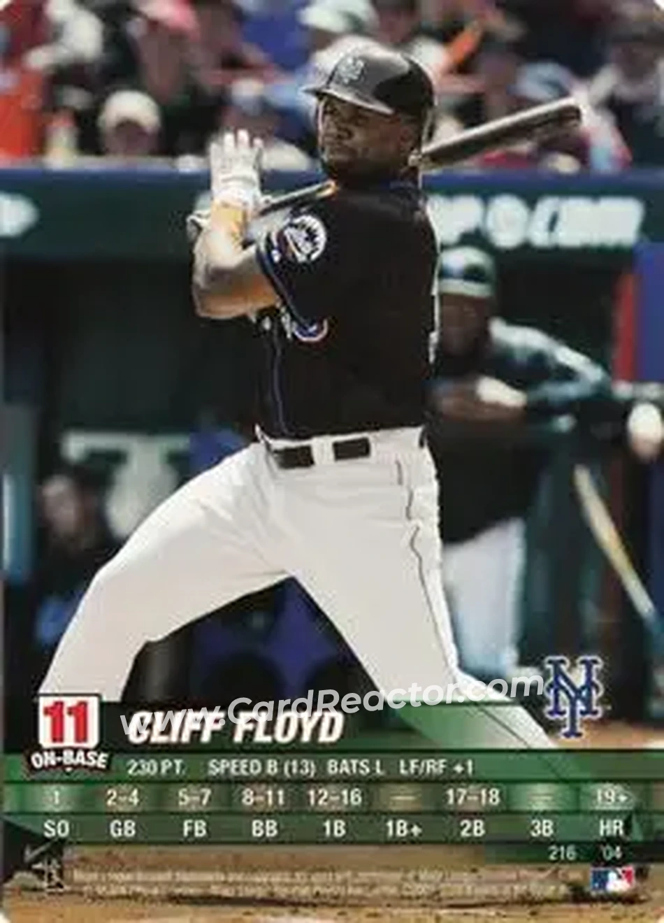 2004 MLB Showdown #216 - Cliff Floyd - New York Mets - Front 2004 MLB Showdown #216 - Cliff Floyd - New York Mets - Front