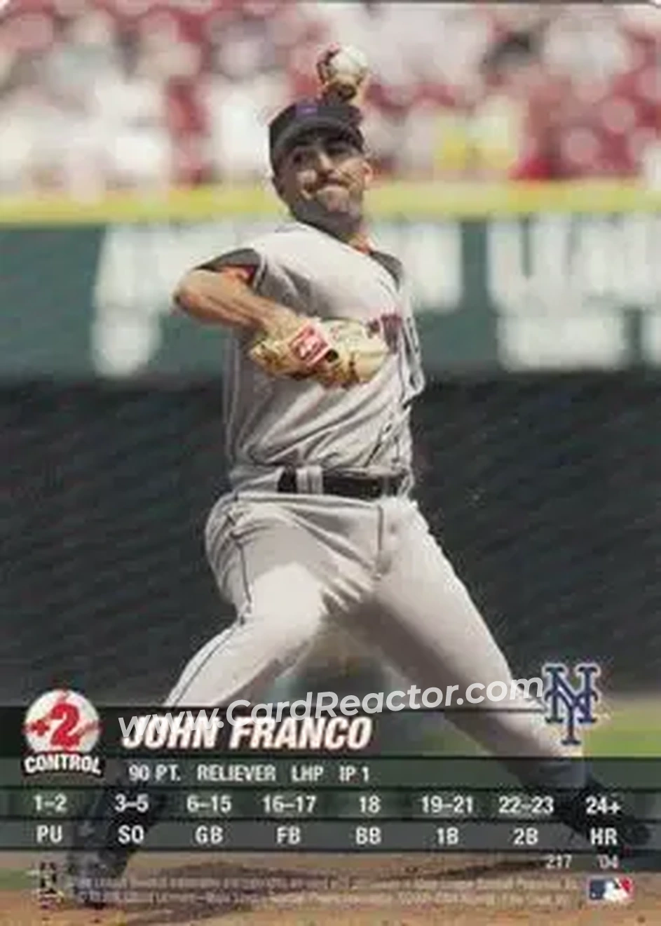 2004 MLB Showdown #217 - John Franco - New York Mets - Front 2004 MLB Showdown #217 - John Franco - New York Mets - Front