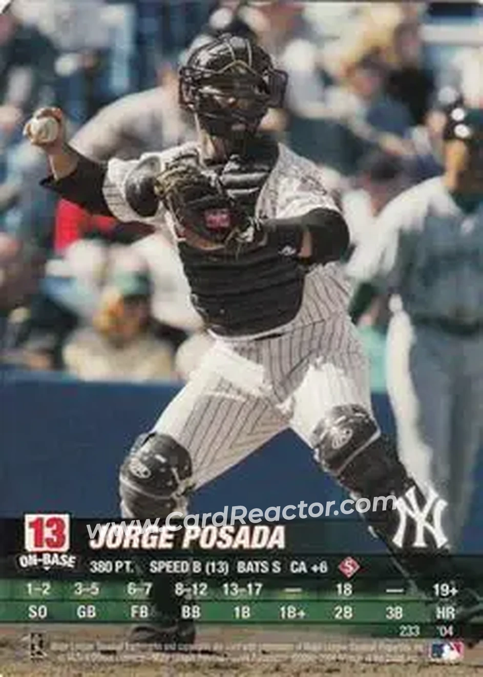 2004 MLB Showdown #233 - Jorge Posada - New York Yankees - Front 2004 MLB Showdown #233 - Jorge Posada - New York Yankees - Front