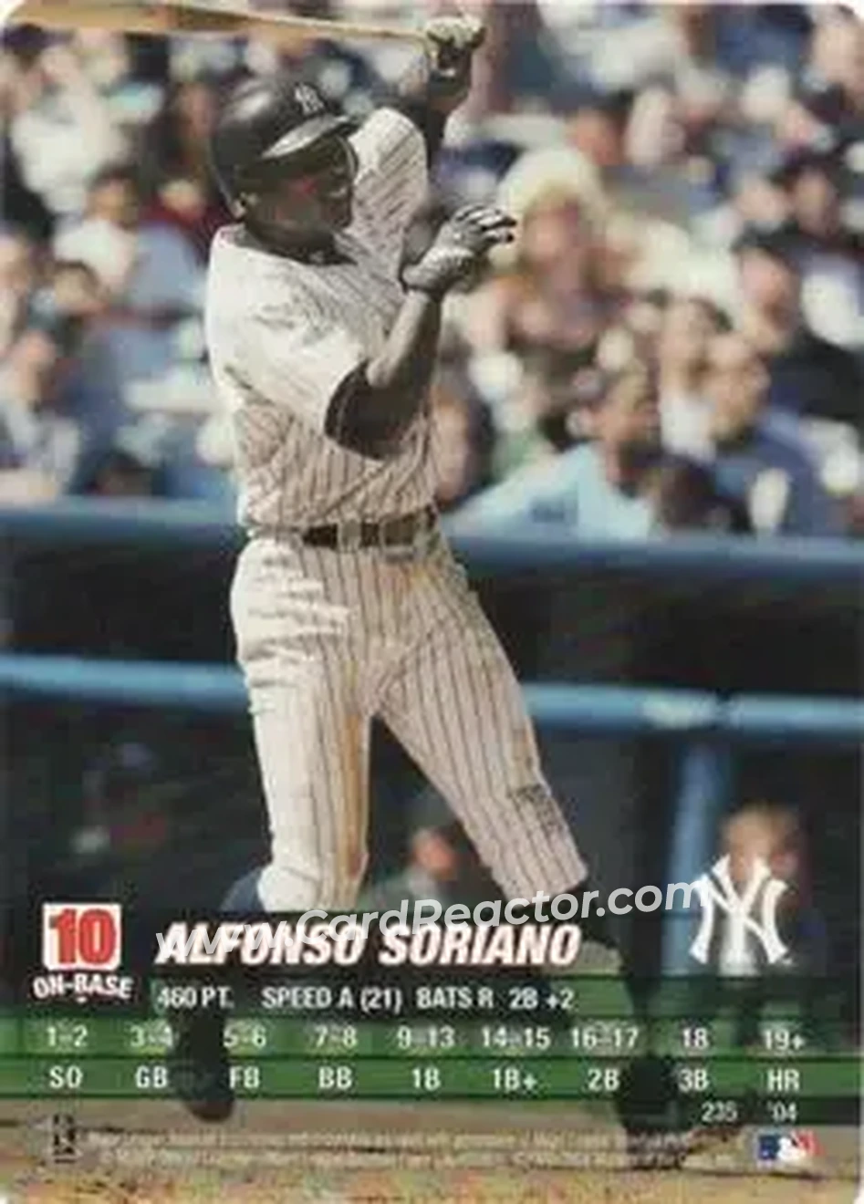 2004 MLB Showdown #235 - Alfonso Soriano - New York Yankees - Front