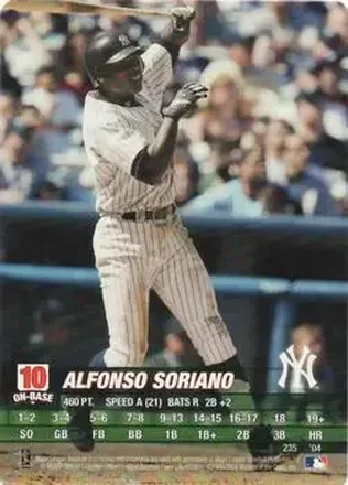 2004 MLB Showdown #235 - Alfonso Soriano - New York Yankees