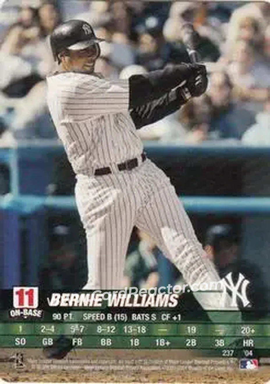 2004 MLB Showdown #237 - Bernie Williams - New York Yankees - Front