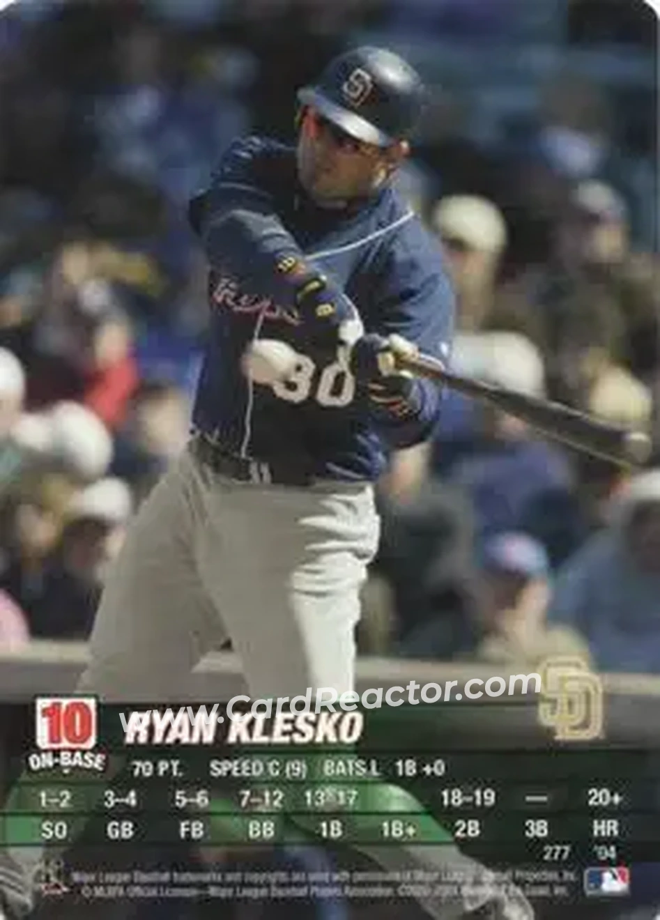 2004 MLB Showdown #277 - Ryan Klesko - San Diego Padres - Front