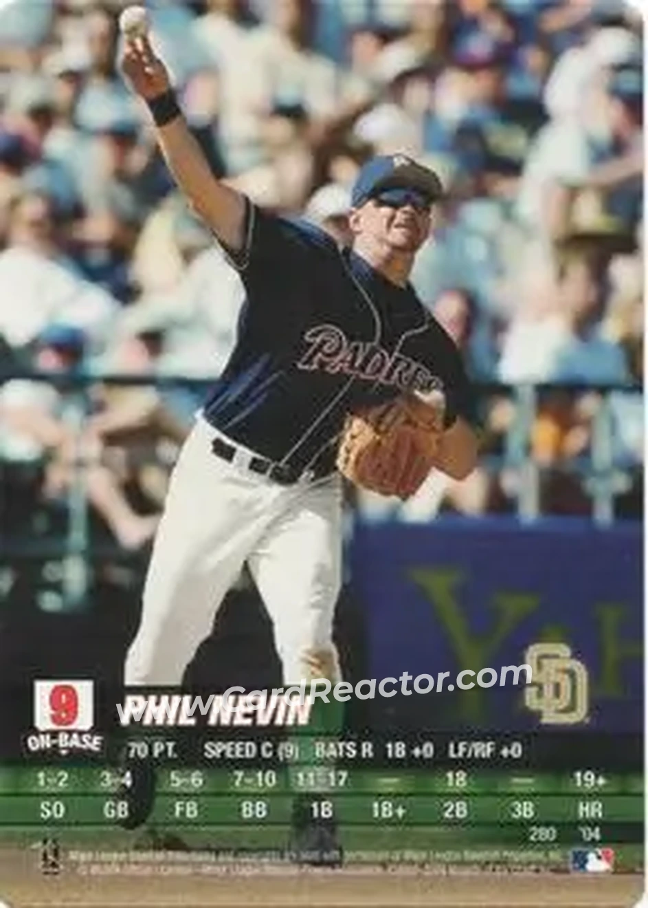 2004 MLB Showdown #280 - Phil Nevin - San Diego Padres - Front
