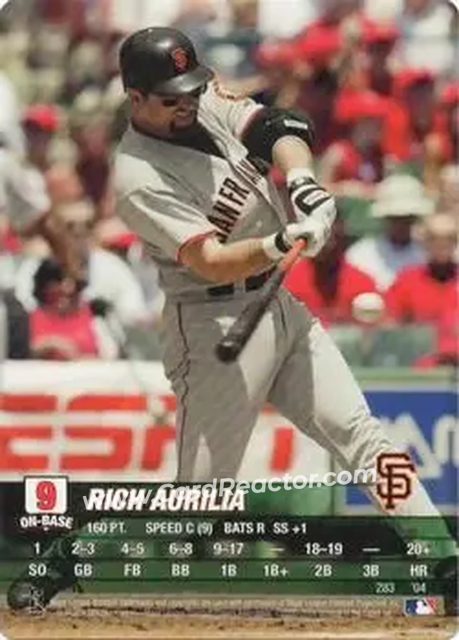 2004 MLB Showdown #283 - Rich Aurilia - San Francisco Giants - Front