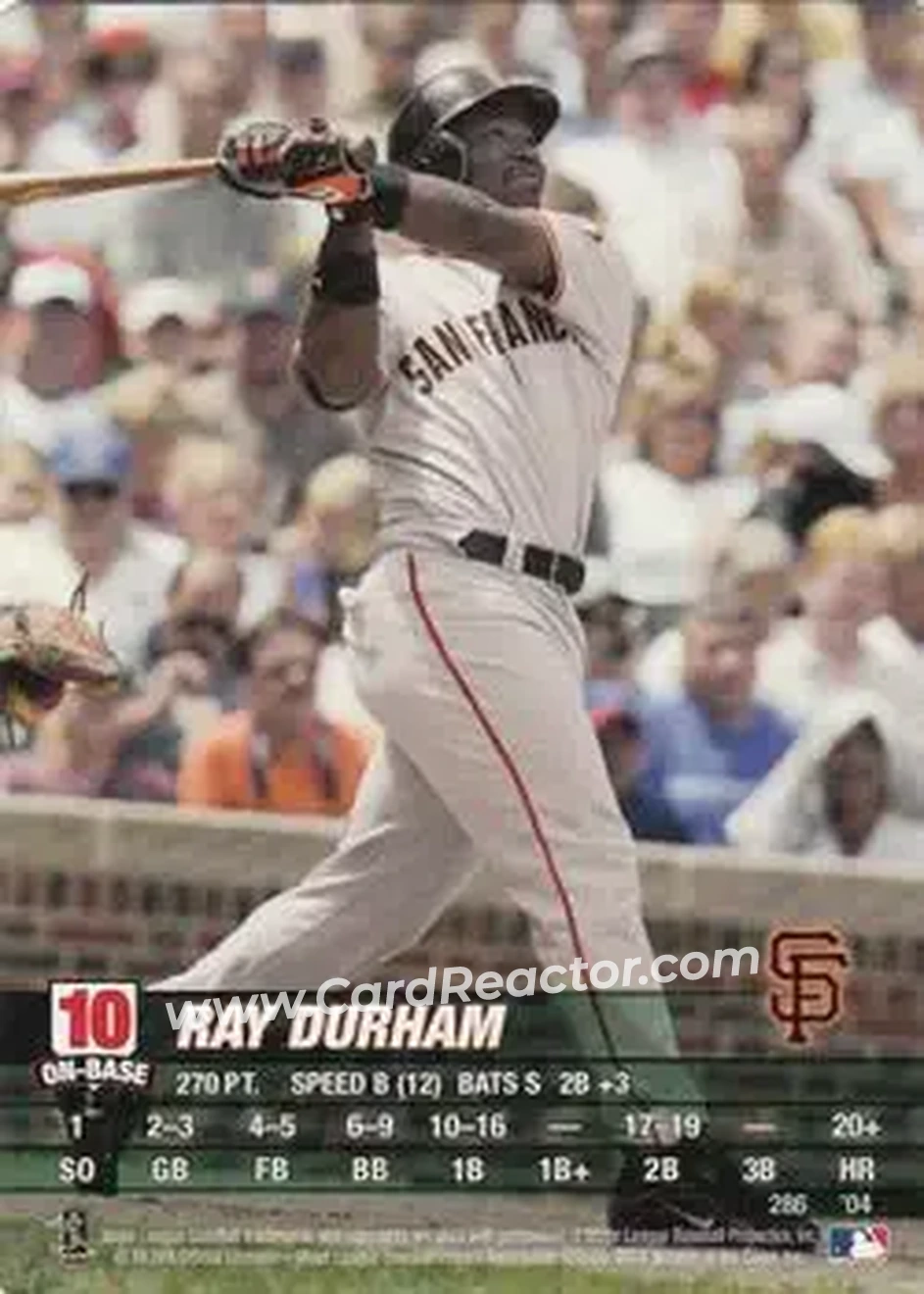 2004 MLB Showdown #286 - Ray Durham - San Francisco Giants - Front 2004 MLB Showdown #286 - Ray Durham - San Francisco Giants - Front