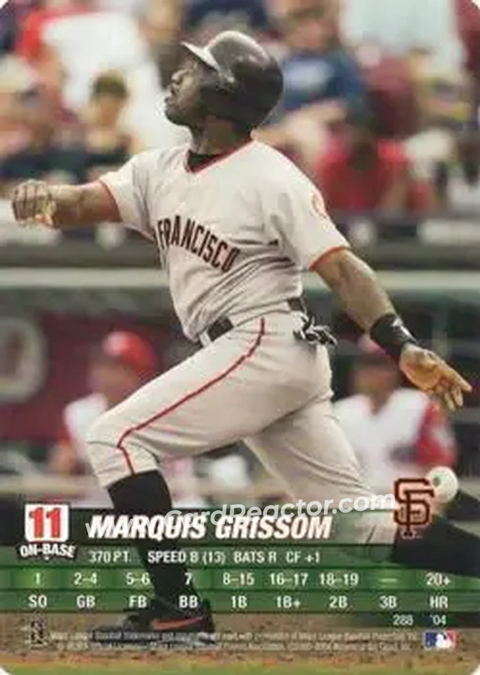 2004 MLB Showdown #288 - Marquis Grissom - San Francisco Giants - Front