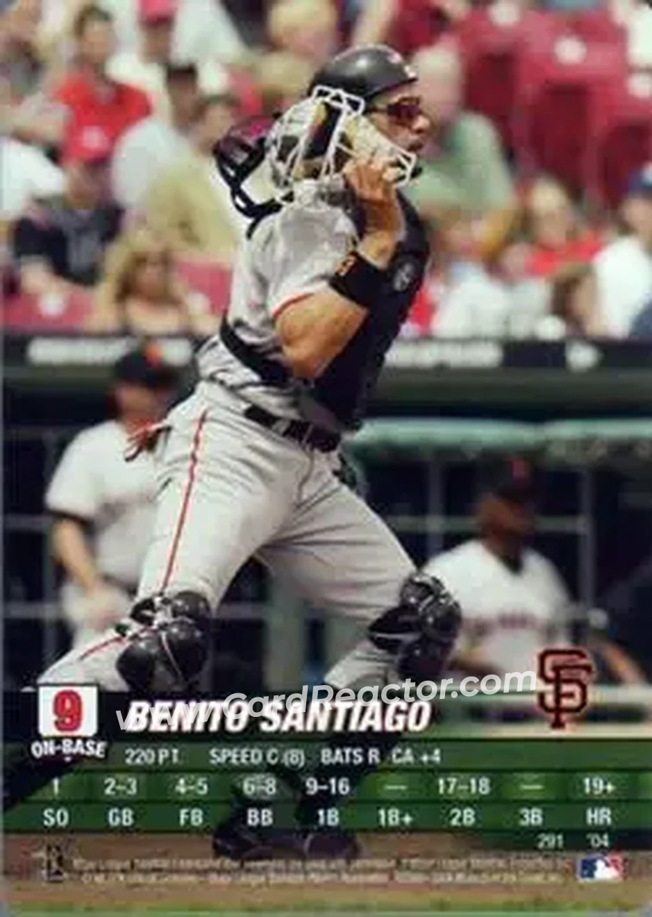 2004 MLB Showdown #291 - Benito Santiago - San Francisco Giants - Front
