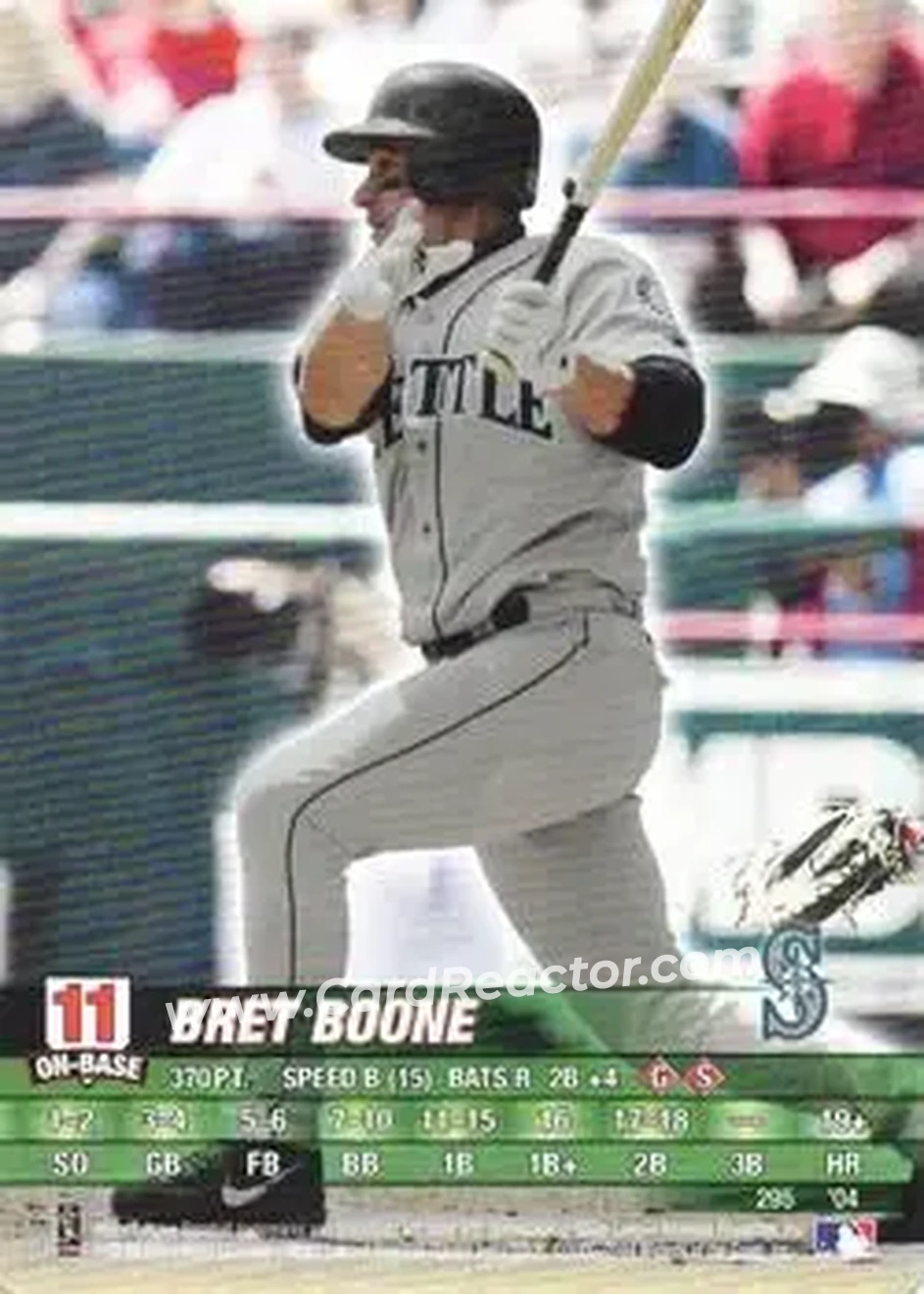 2004 MLB Showdown #295 - Bret Boone - Seattle Mariners - Front 2004 MLB Showdown #295 - Bret Boone - Seattle Mariners - Front