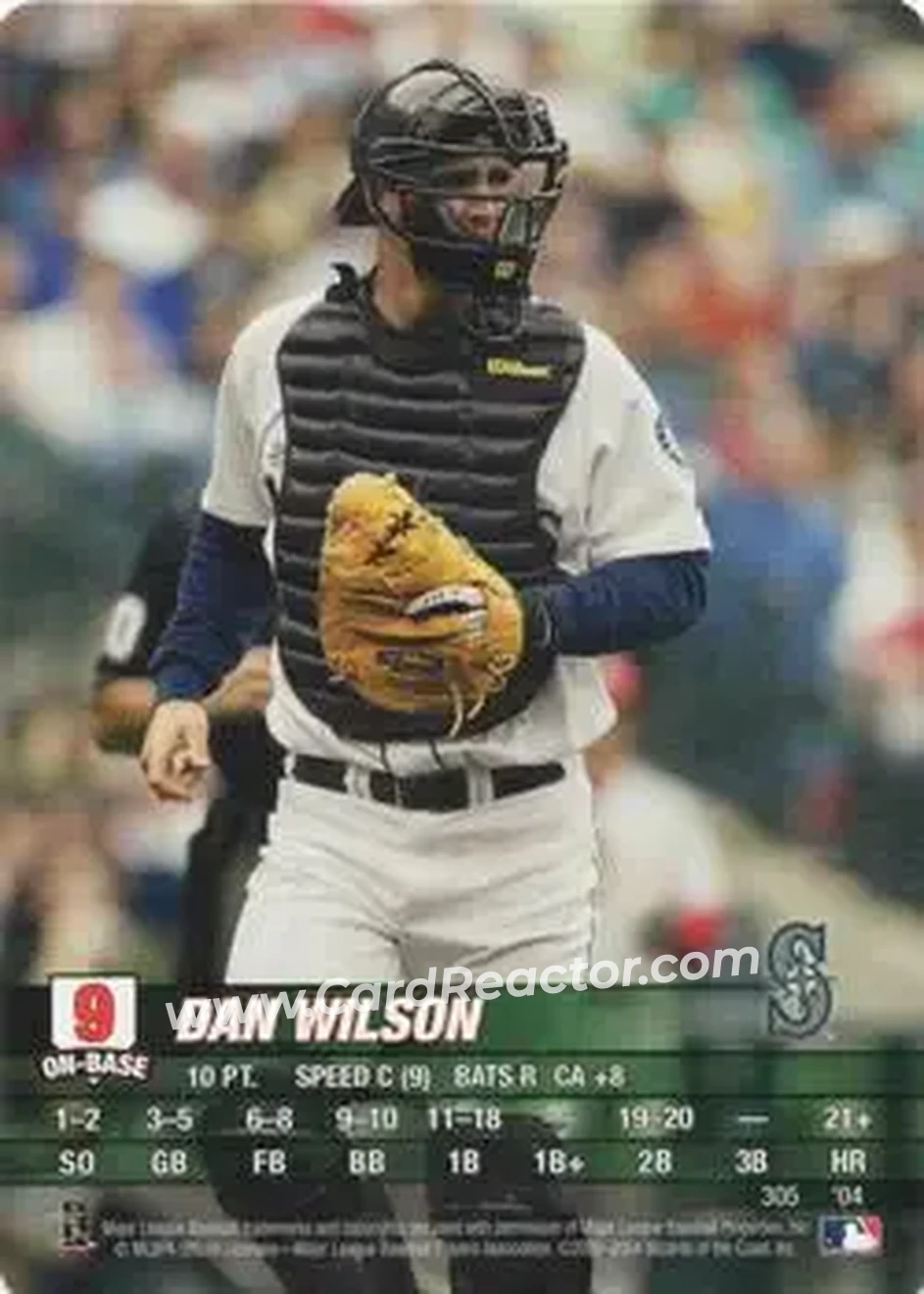 2004 MLB Showdown #305 - Dan Wilson - Seattle Mariners - Front