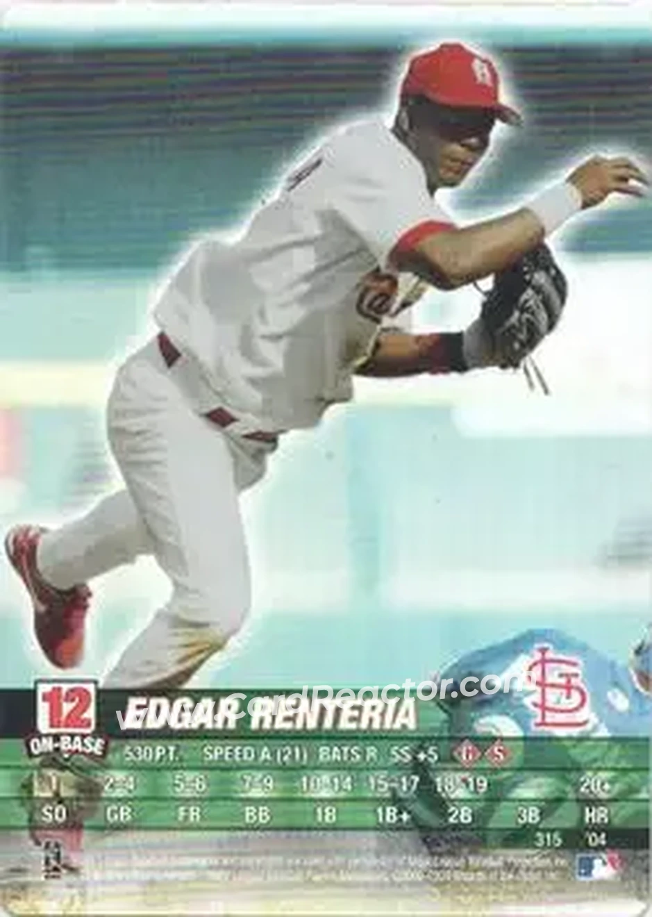 2004 MLB Showdown #315 - Edgar Renteria - St. Louis Cardinals - Front