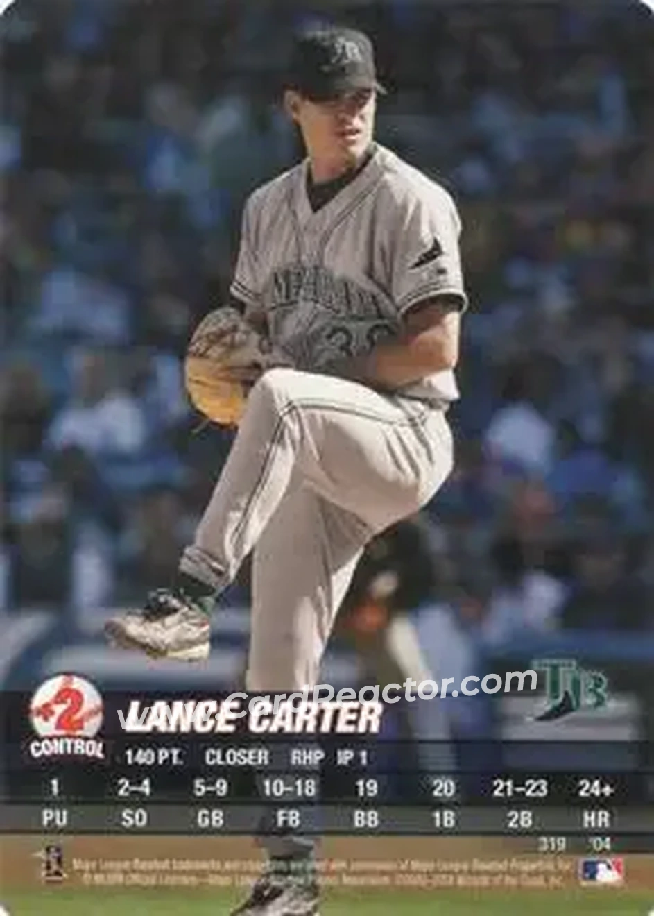 2004 MLB Showdown #319 - Lance Carter - Tampa Bay Devil Rays - Front