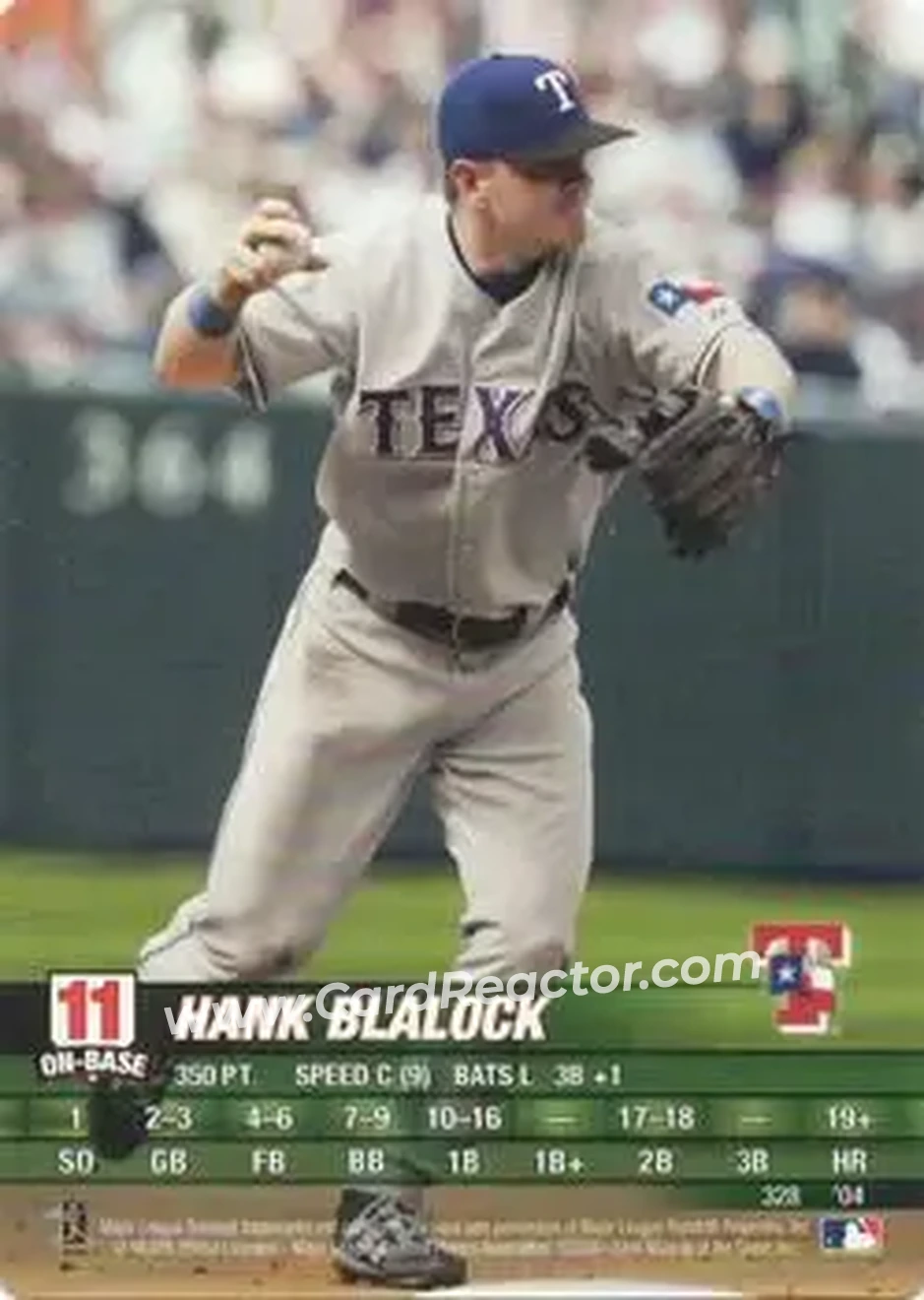 2004 MLB Showdown #328 - Hank Blalock - Texas Rangers - Front 2004 MLB Showdown #328 - Hank Blalock - Texas Rangers - Front