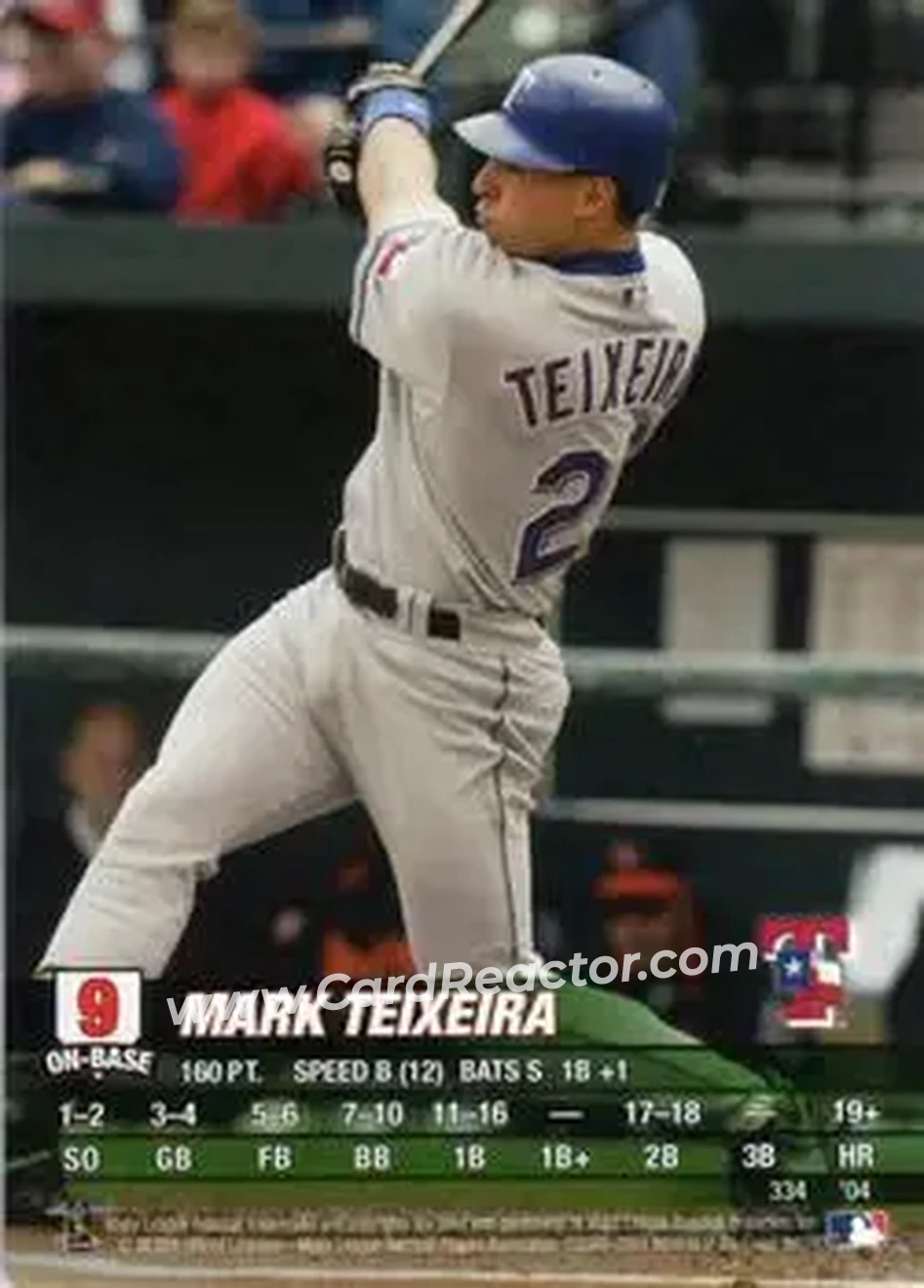 2004 MLB Showdown #334 - Mark Teixeira - Texas Rangers - Front