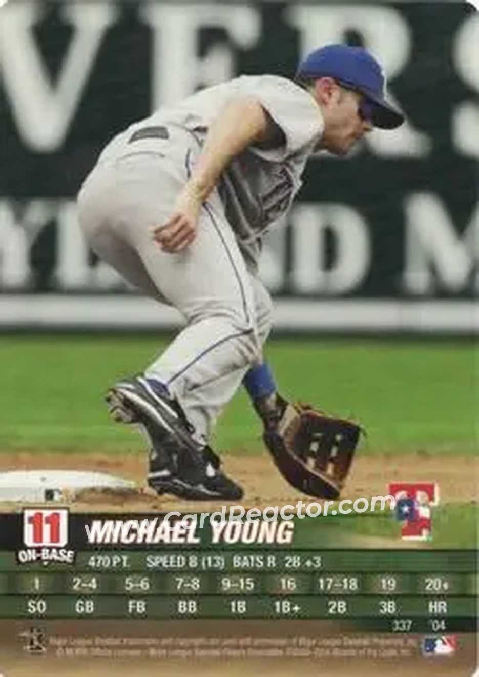 2004 MLB Showdown #337 - Michael Young - Texas Rangers - Front