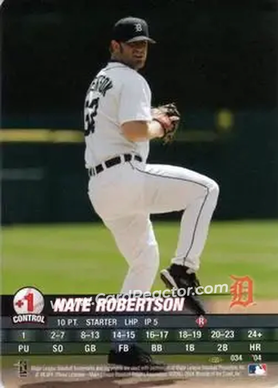 2004 MLB Showdown Pennant Run #034 - Nate Robertson - Detroit Tigers - Front