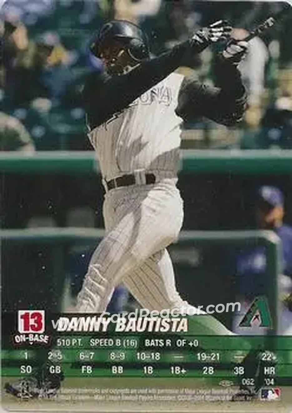 2004 MLB Showdown Pennant Run #062 - Danny Bautista - Arizona Diamondbacks - Front