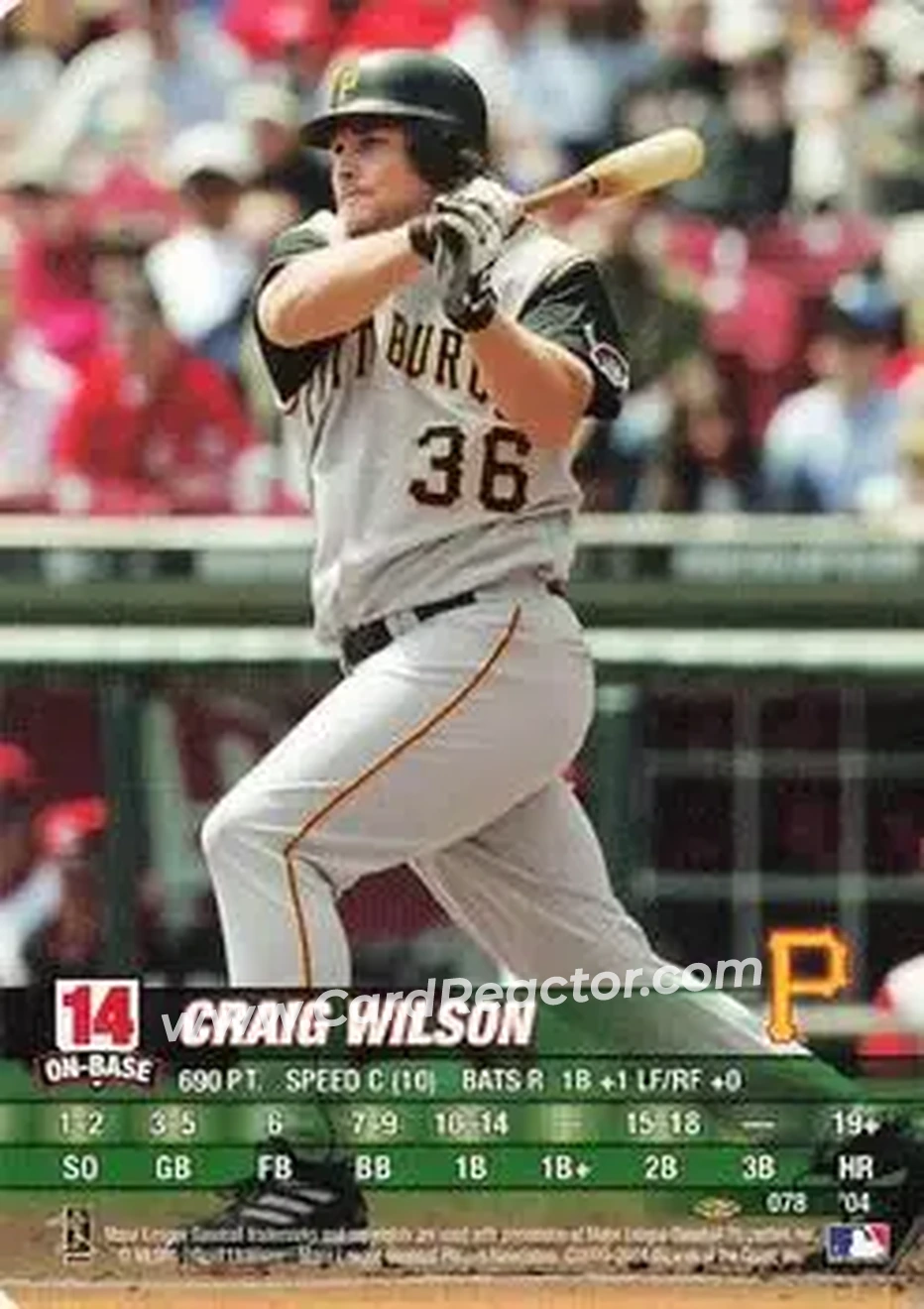 2004 MLB Showdown Pennant Run #078 - Craig Wilson - Pittsburgh Pirates - Front