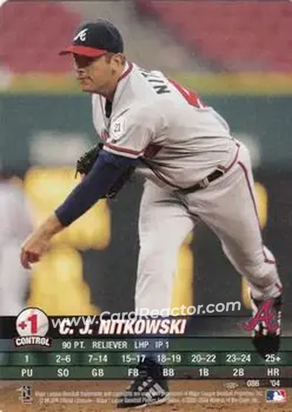 2004 MLB Showdown Pennant Run #086 - C.J. Nitkowski - Atlanta Braves - Front 2004 MLB Showdown Pennant Run #086 - C.J. Nitkowski - Atlanta Braves - Front
