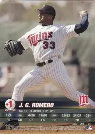 2004 MLB Showdown Pennant Run #093 - J.C. Romero - Minnesota Twins