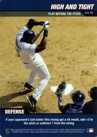 2004 MLB Showdown Pennant Run #S14 Strategy High and Tight