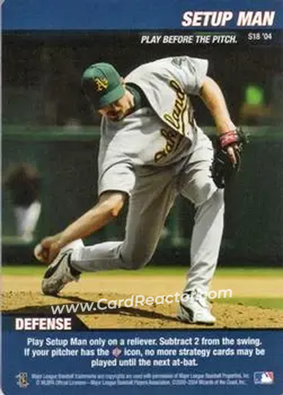 2004 MLB Showdown Pennant Run - Strategy #S18 - Setup Man - Oakland Athletics - Front
