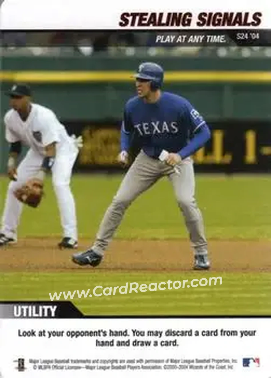 2004 MLB Showdown Pennant Run - Strategy #S24 - Stealing Signals - Texas Rangers - Front