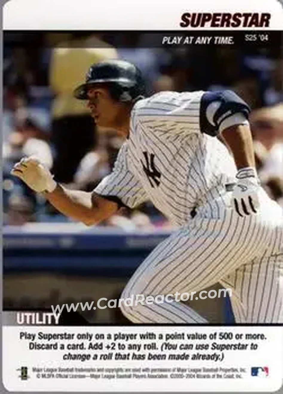 2004 MLB Showdown Pennant Run - Strategy #S25 - Superstar - New York Yankees - Front