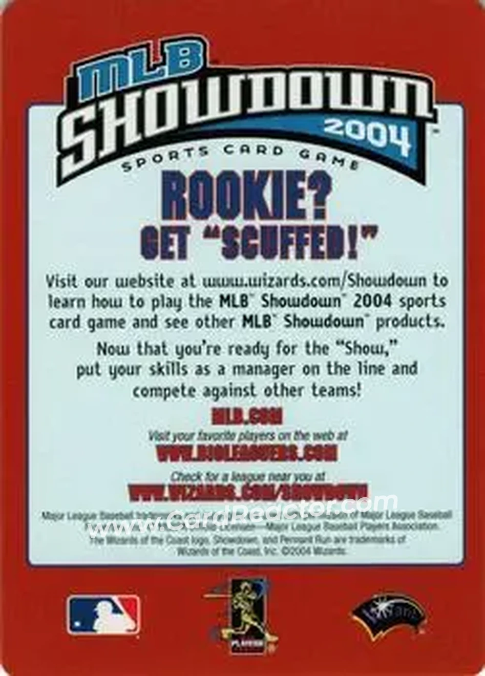 2004 MLB Showdown Pennant Run - Checklists #3 - American League West Division - Back