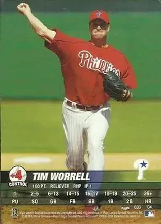 2004 MLB Showdown Trading Deadline #036 - Tim Worrell - Philadelphia Phillies
