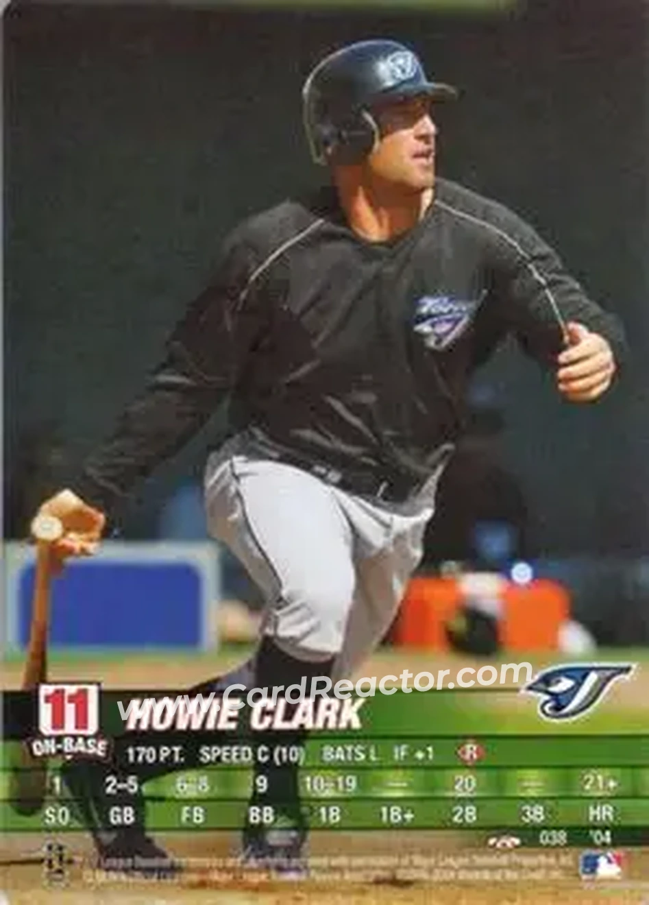 2004 MLB Showdown Trading Deadline #038 - Howie Clark - Toronto Blue Jays - Front