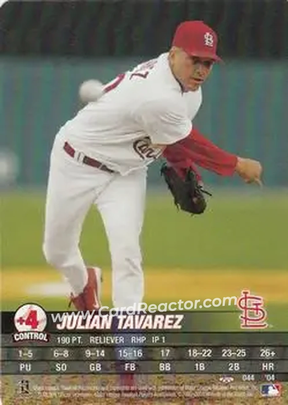 2004 MLB Showdown Trading Deadline #044 - Julian Tavarez - St. Louis Cardinals - Front