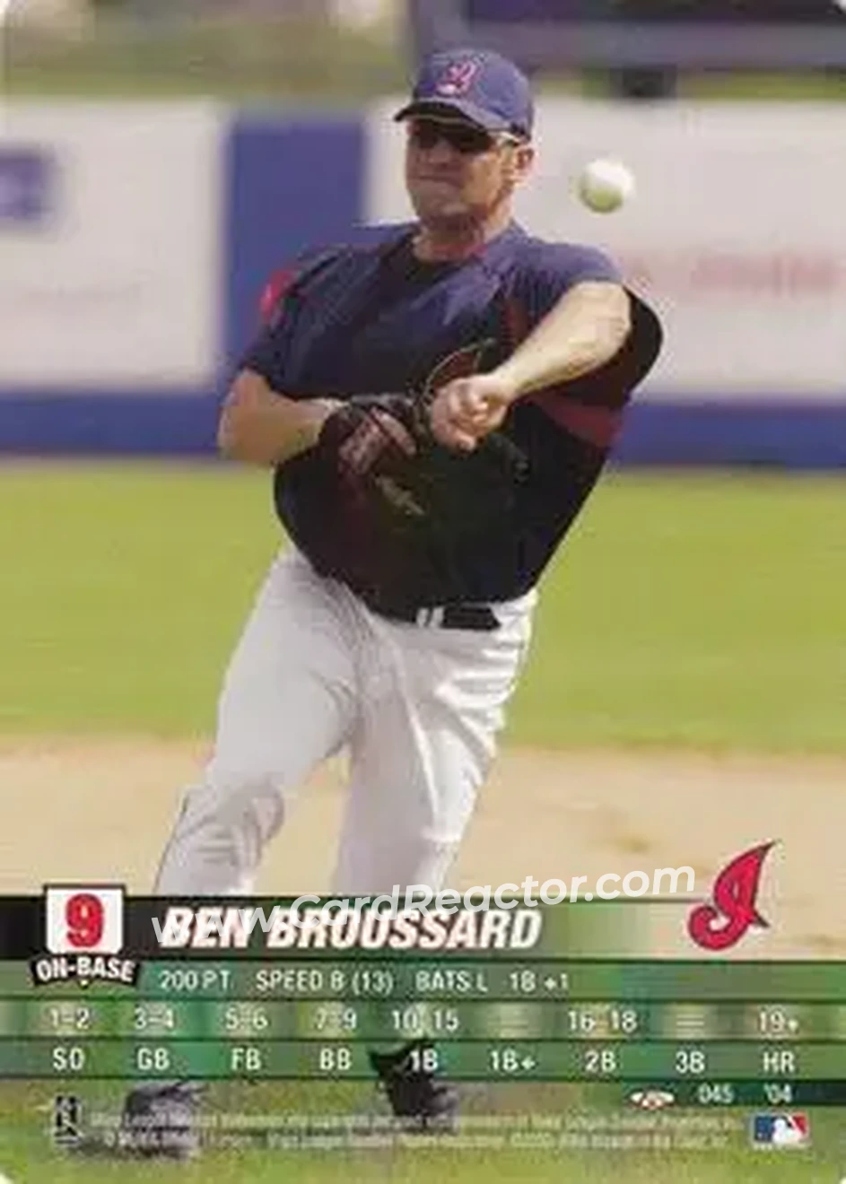 2004 MLB Showdown Trading Deadline #045 - Ben Broussard - Cleveland Indians - Front