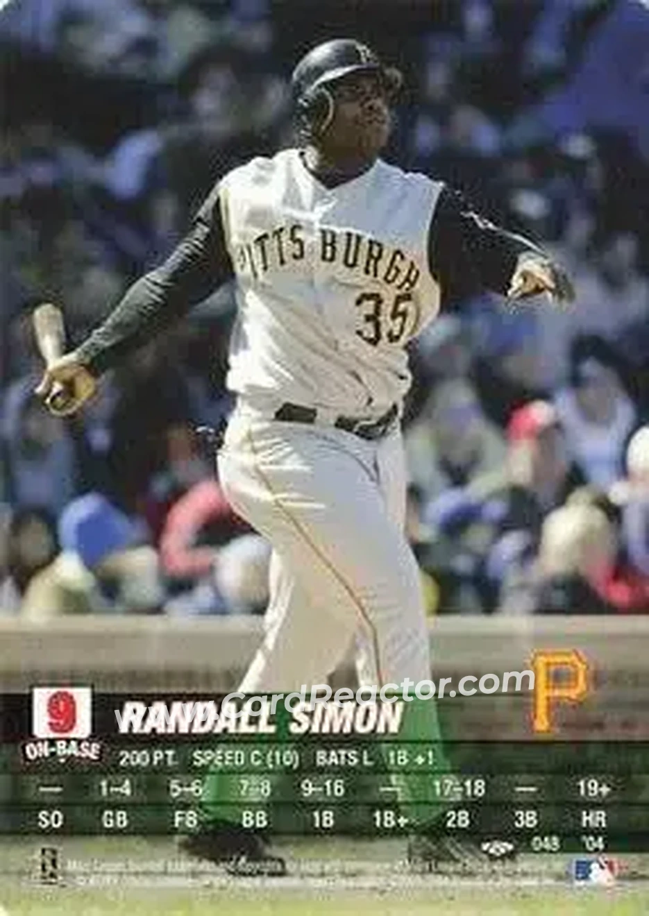 2004 MLB Showdown Trading Deadline #048 - Randall Simon - Pittsburgh Pirates - Front