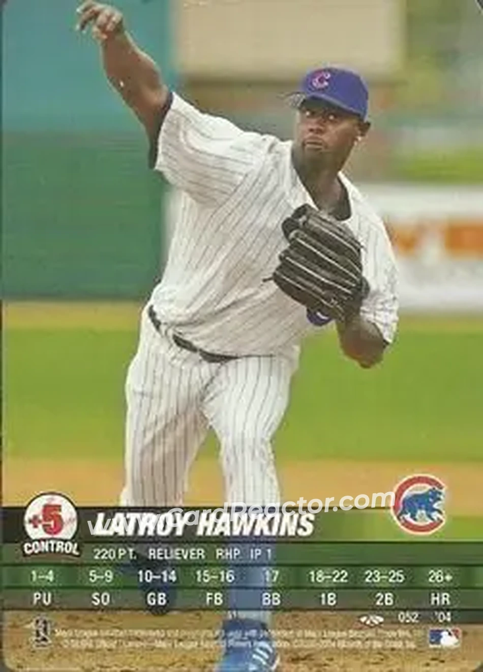 2004 MLB Showdown Trading Deadline #052 - LaTroy Hawkins - Chicago Cubs - Front