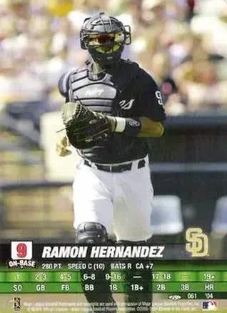 2004 MLB Showdown Trading Deadline #061 - Ramon Hernandez - San Diego Padres