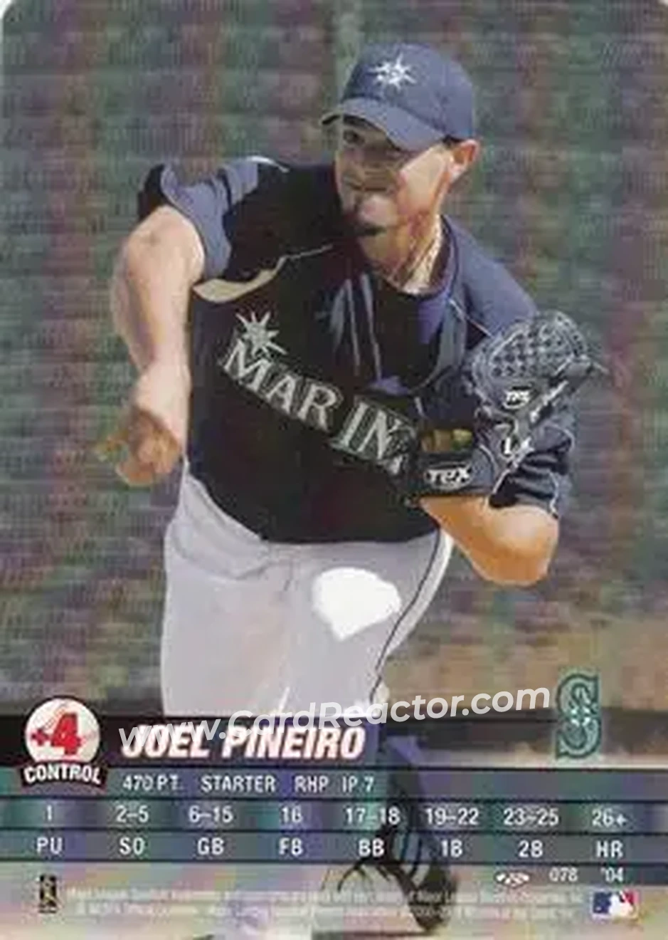 2004 MLB Showdown Trading Deadline #078 - Joel Pineiro - Seattle Mariners - Front