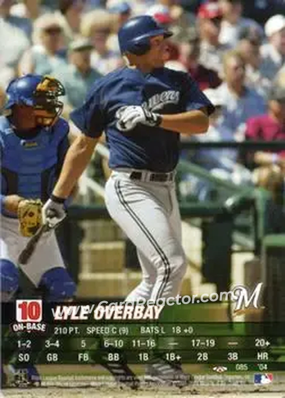 2004 MLB Showdown Trading Deadline #085 - Lyle Overbay - Milwaukee Brewers - Front 2004 MLB Showdown Trading Deadline #085 - Lyle Overbay - Milwaukee Brewers - Front