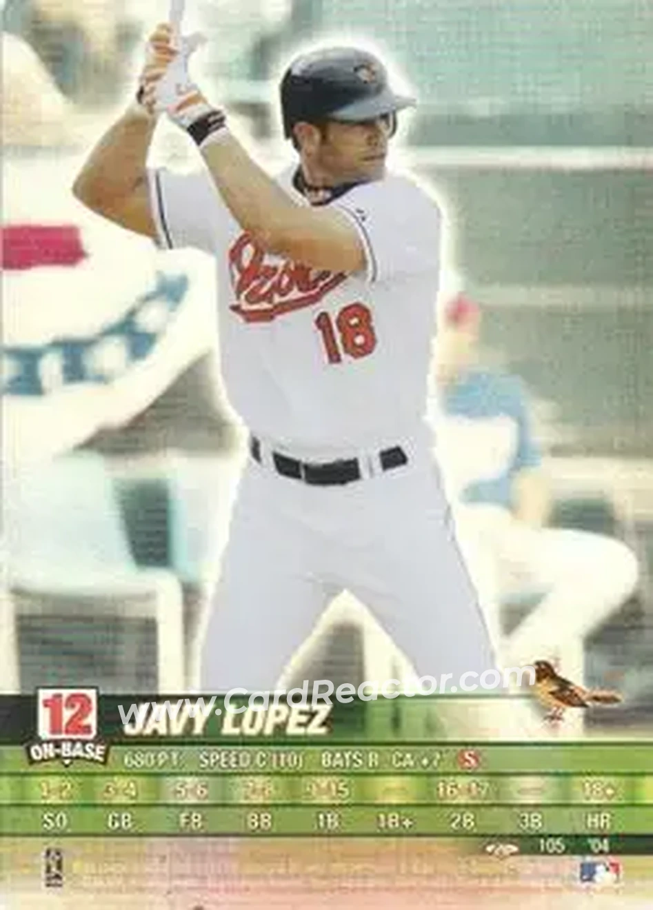 2004 MLB Showdown Trading Deadline #105 - Javier Lopez - Baltimore Orioles - Front
