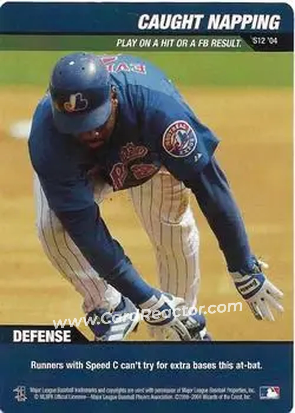 2004 MLB Showdown Trading Deadline - Strategy #S12 - Caught Napping - Montreal Expos - Front