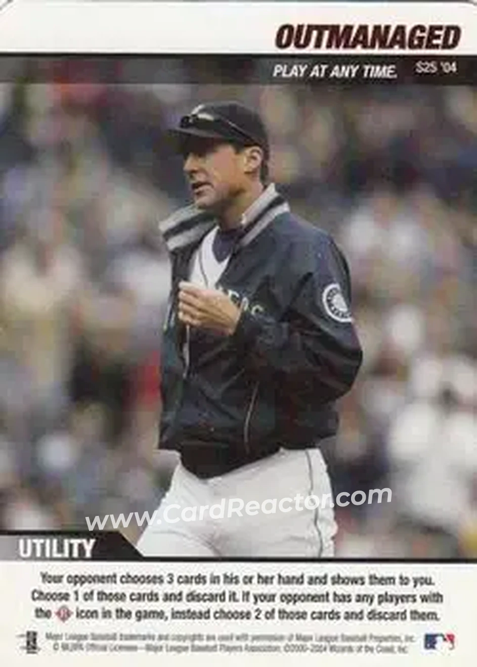 2004 MLB Showdown Trading Deadline - Strategy #S25 - Outmanaged - Seattle Mariners - Front