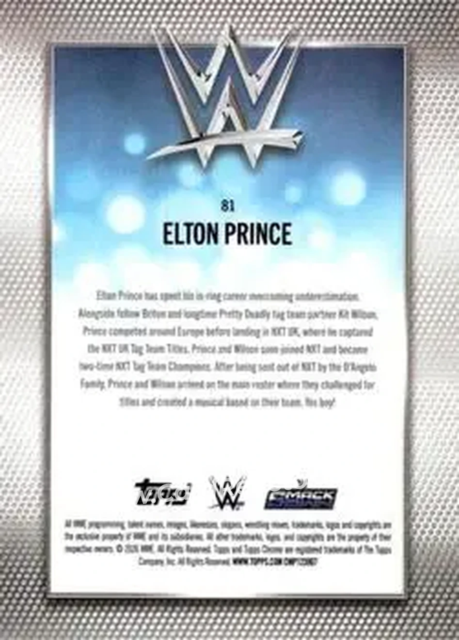 2026 Topps Chrome WWE #81 - Elton Prince - Back