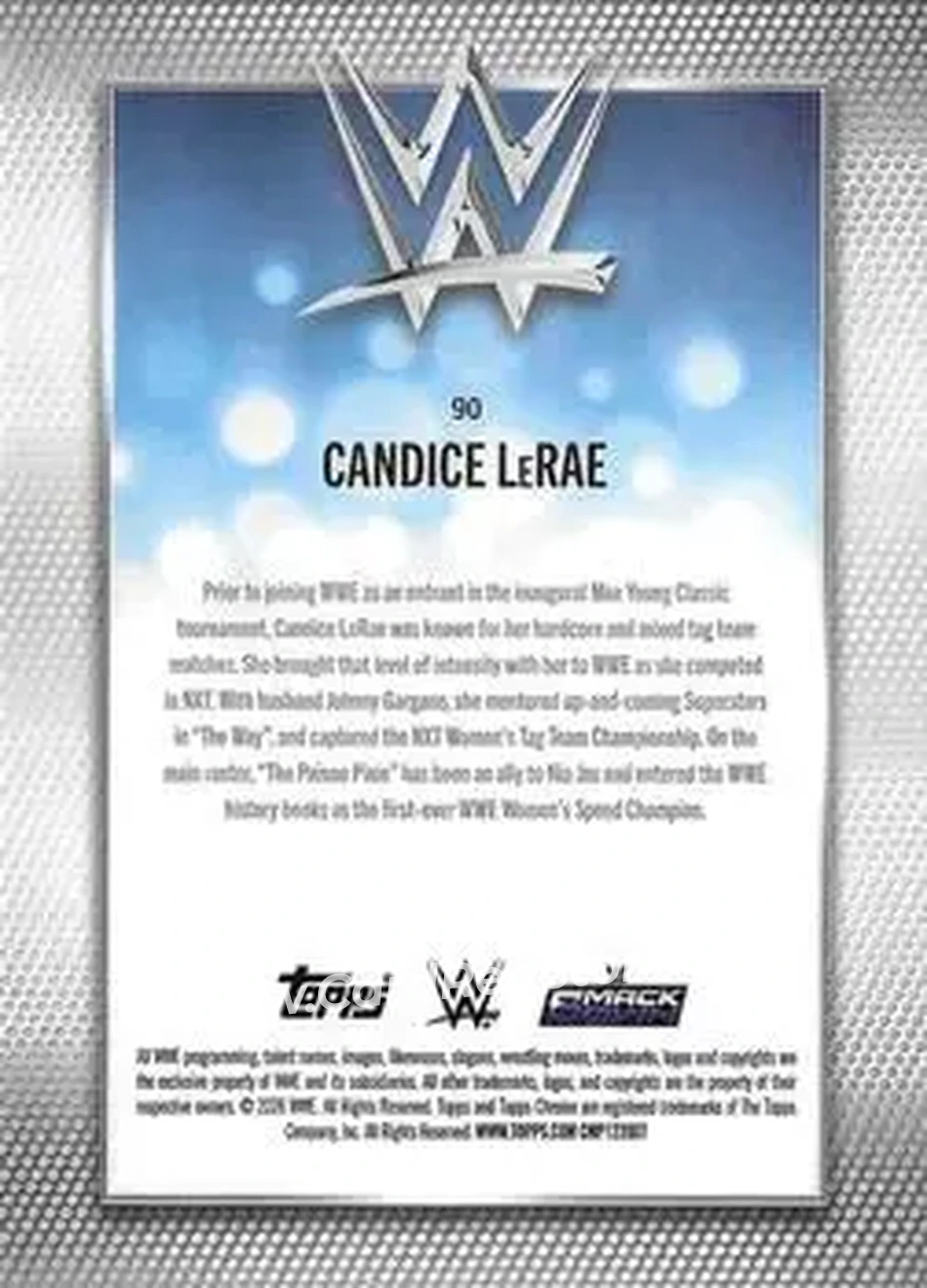 2026 Topps Chrome WWE #90 - Candice LeRae - Back 2026 Topps Chrome WWE #90 - Candice LeRae - Back