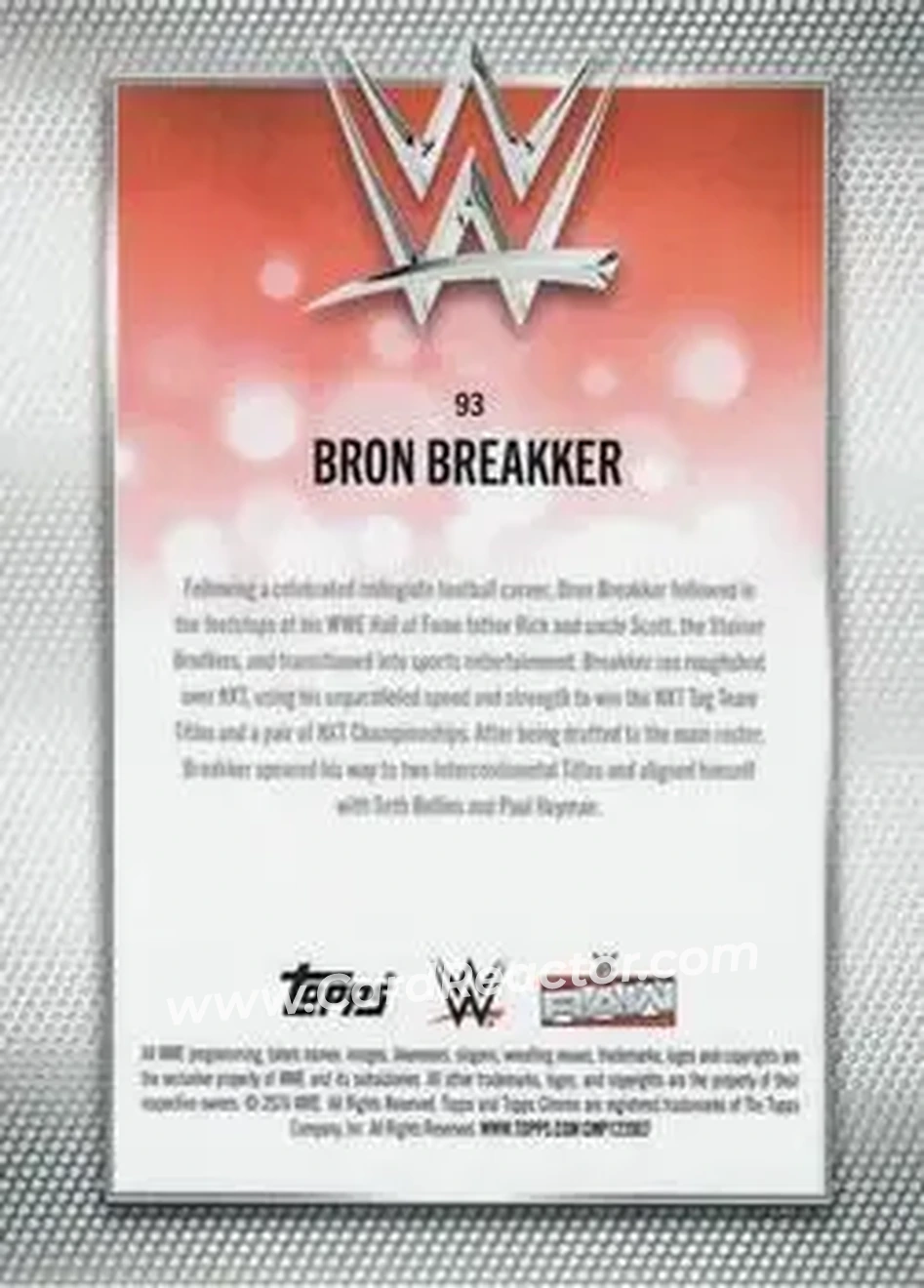 2026 Topps Chrome WWE #93 - Bron Breakker - Back