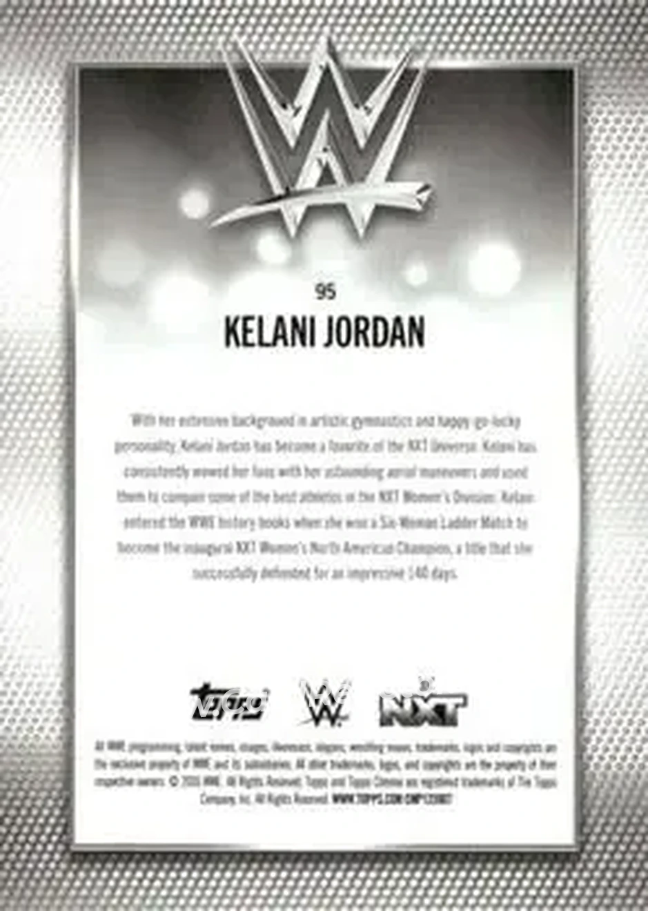 2026 Topps Chrome WWE #95 - Kelani Jordan - Back