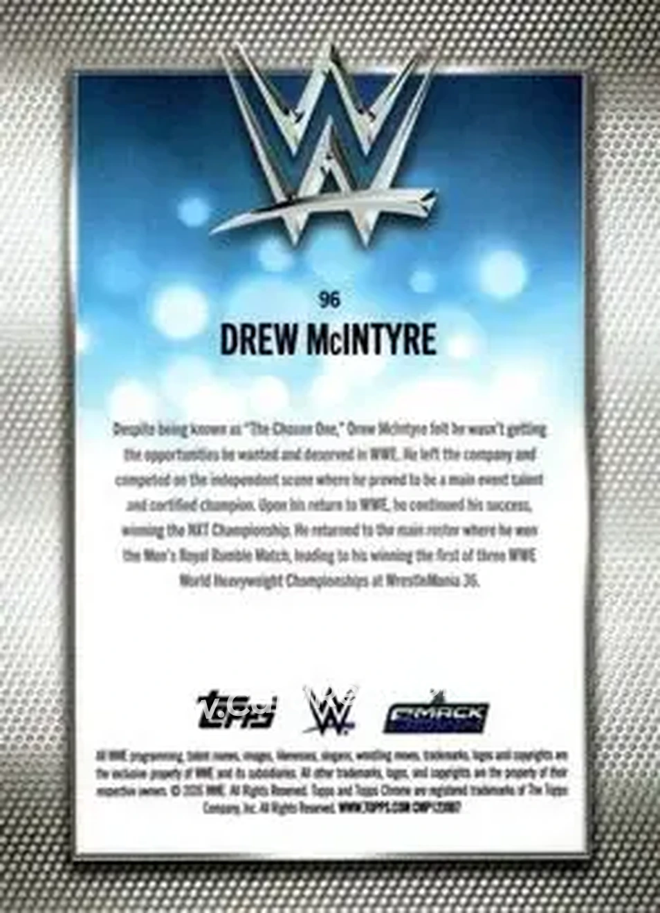 2026 Topps Chrome WWE #96 - Drew McIntyre - Back