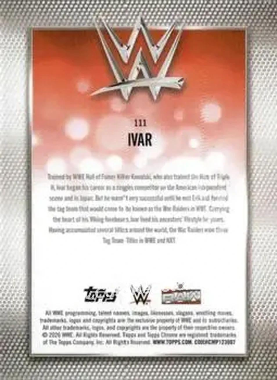 2026 Topps Chrome WWE #111 - Ivar - Back 2026 Topps Chrome WWE #111 - Ivar - Back
