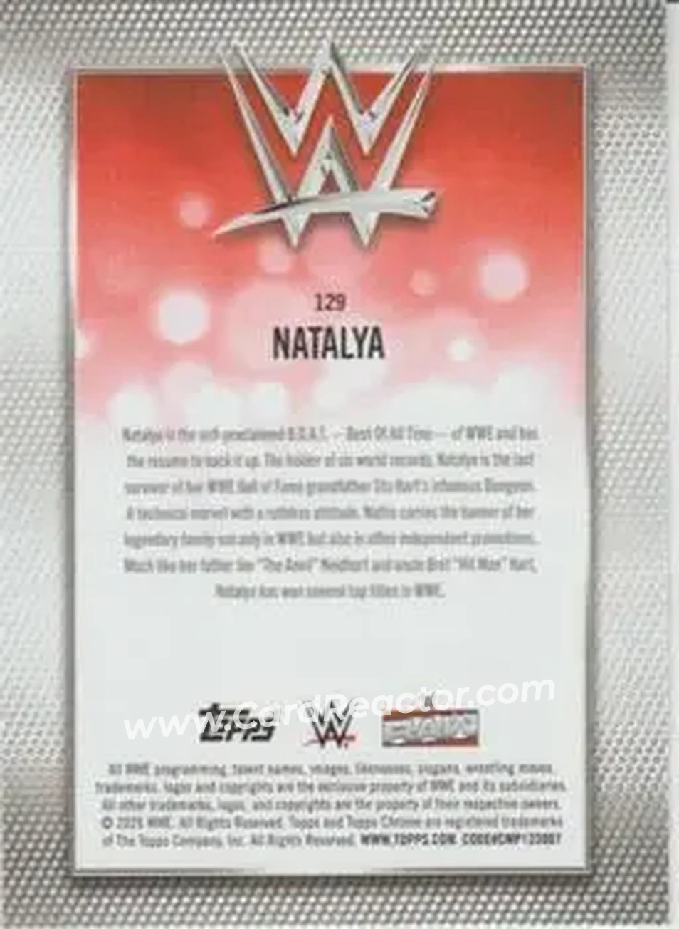 2026 Topps Chrome WWE #129 - Natalya - Back