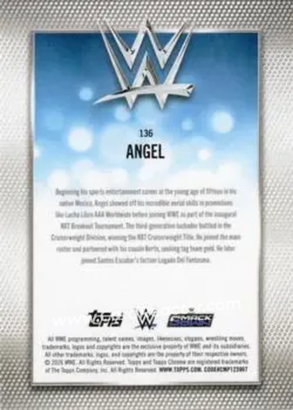 2026 Topps Chrome WWE #136 - Angel - Back